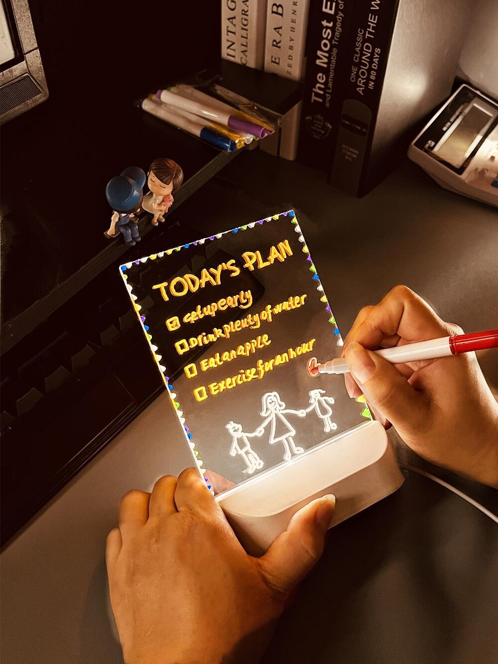 跨境DIY手绘画板灯床头灯留言板灯儿童礼物氛围灯led创意小夜灯详情4