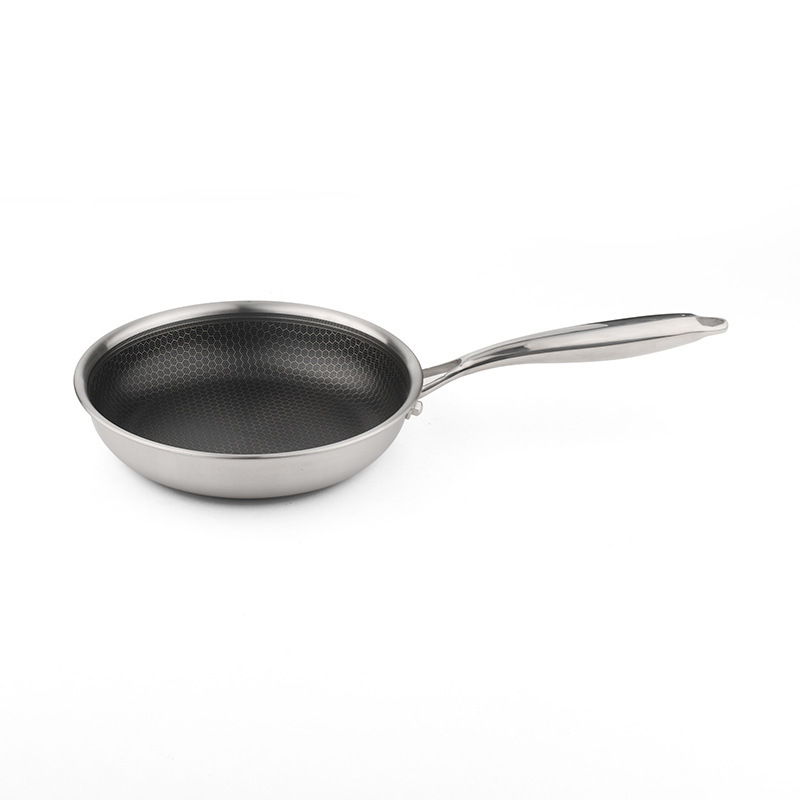 跨境304不锈钢煎锅蜂窝不粘平底锅炒锅套装牛排锅电磁炉燃气通用详情14