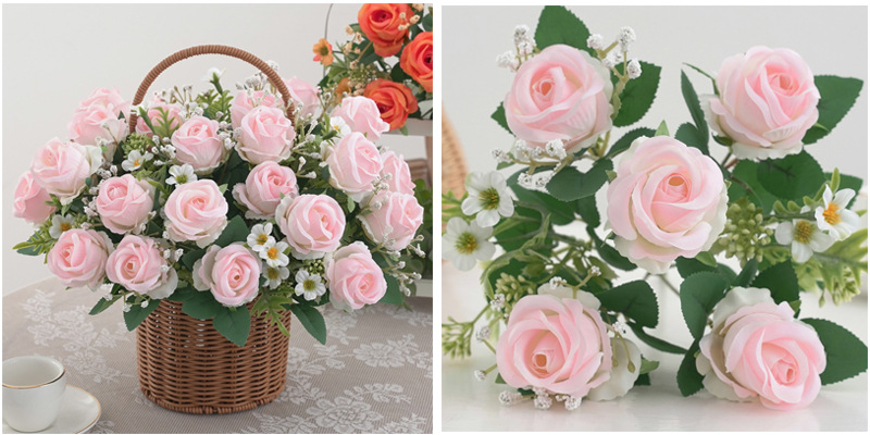 仿真花茶苞牡丹玫瑰多款绢花装饰家居婚庆花艺园配材配景摄影道具详情20