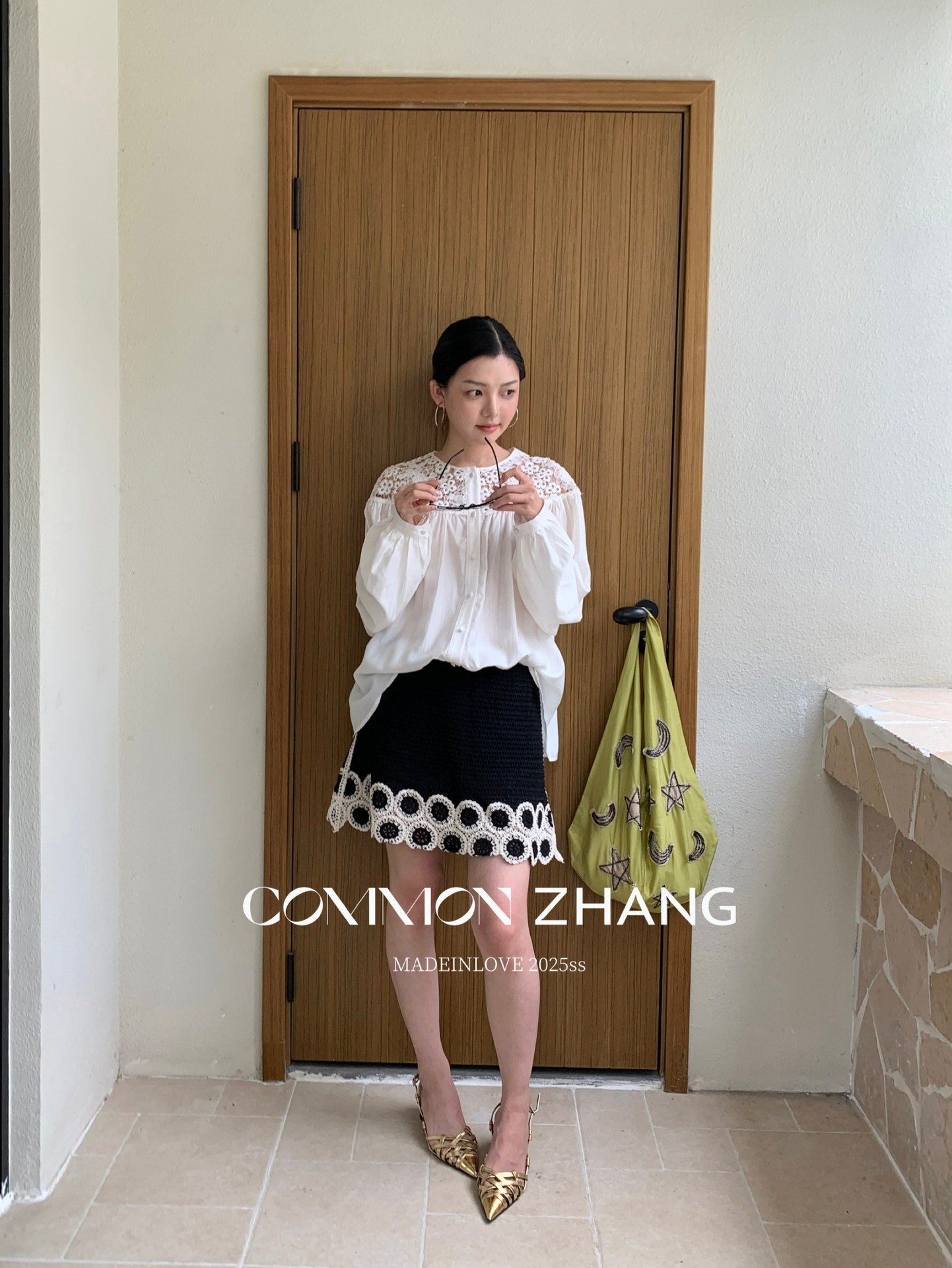 CZ ZHANG Summer French fashion Design sense floral embroidery black versatile low-waisted A-line short skirt B24109 pic 20
