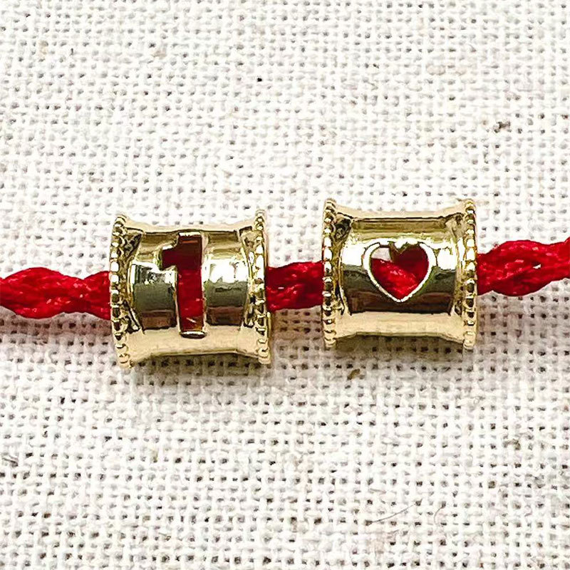 Copper-plated real gold, small waist, digital heart, beaded and decorated, bucket beads, tube beads, DIY bracelet, necklace, beaded arrangement and beaded transportation pic 7