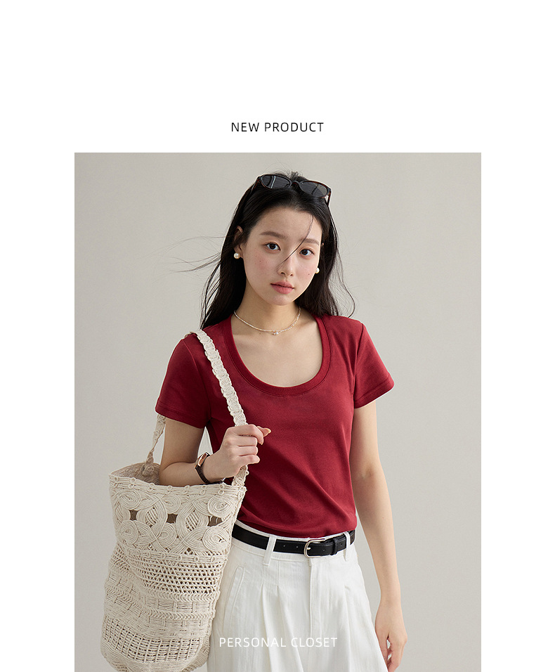 【 Blockbuster B: Super Comfortable Double-collar T-shirt with Upgraded Fabric 】 Spring short-sleeved T-shirt pic 7