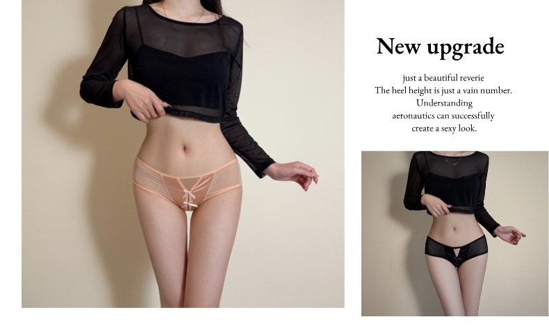 Best-selling pure desire high-end comfortable breathable lace low-waist seamless lace underwear for girls, alluring triangle pants for women pic 8
