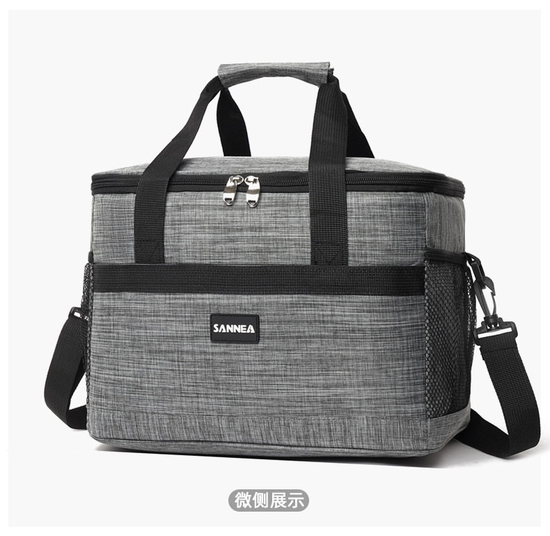 SANNE Cross-border Oxford cloth lunch box bags, hand-purified color takeout bags, outdoor picnic insulated and fresh-keeping bento ice packs pic 16