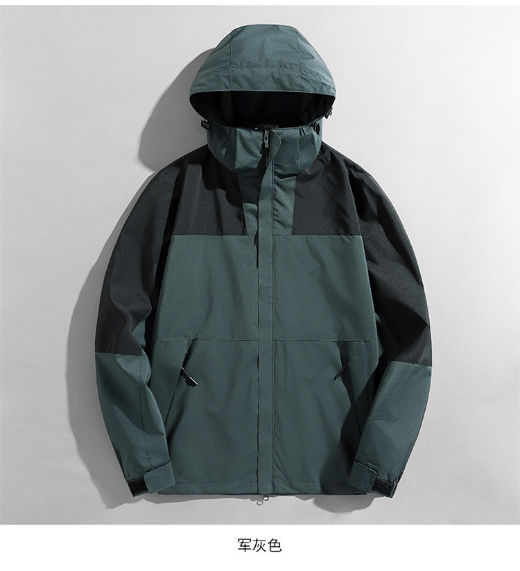 厂家北脸春秋薄款户外单层情侣冲锋衣男士防风防水外套女潮服定制详情15