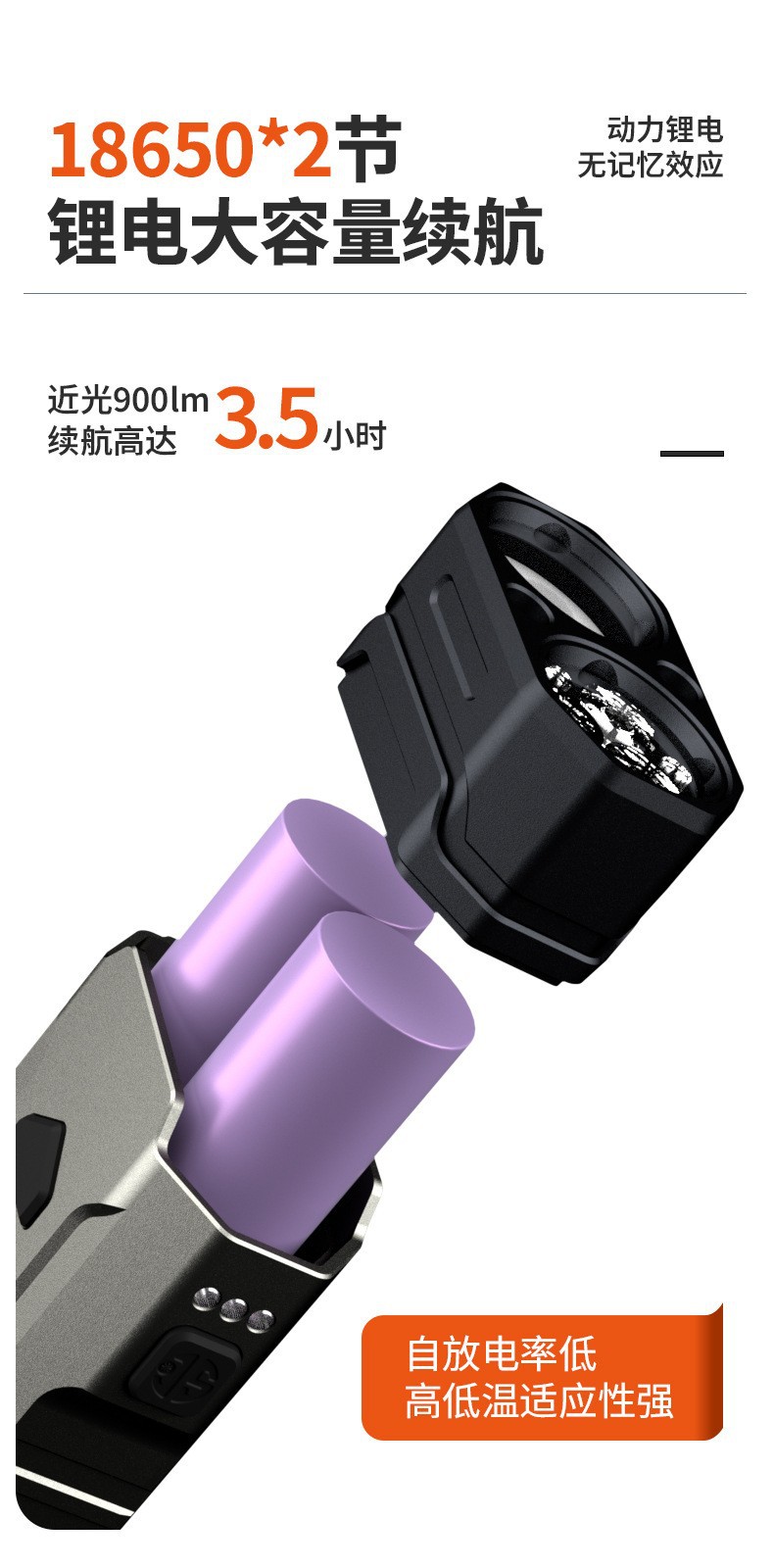 Pailide EDC aluminum alloy multi-functional high-intensity flashlight, RGB colorful outdoor keychain light, warning magnetic work light, high and low beam integrated mountain and camping light pic 19