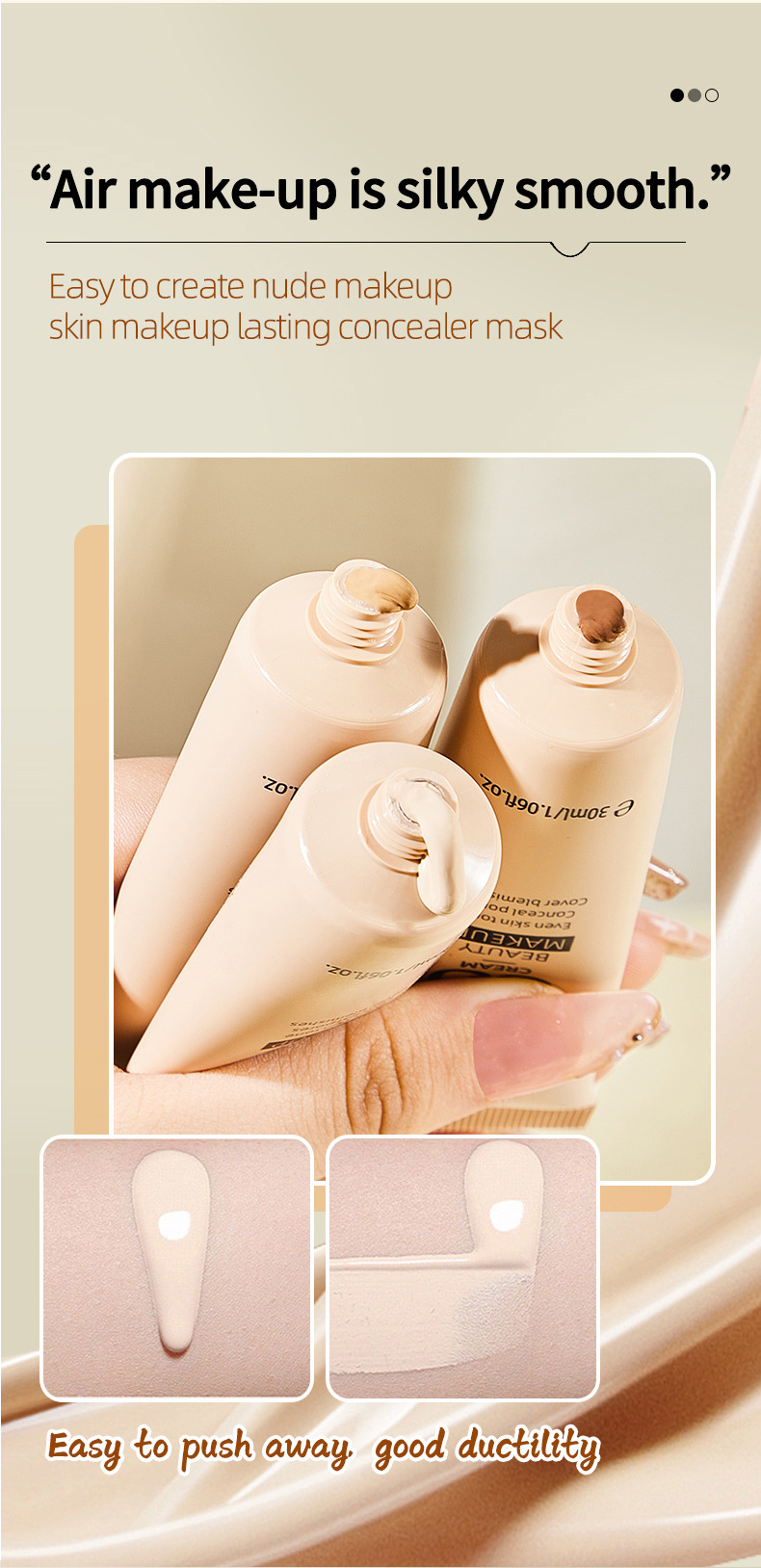 【 Cross-border Exclusive 】Bosuya Long-lasting Moisturizing Concealer Foundation, Pore-Invisible and Non-Smudging bb Cream Wholesale pic 12