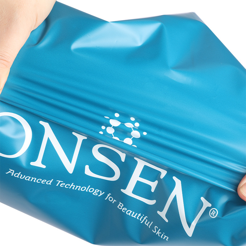 Thickened hand-held plastic bags, flat-mouthed gift packaging bags, printed logo four-finger clothing shopping bags, plastic packaging bags pic 5