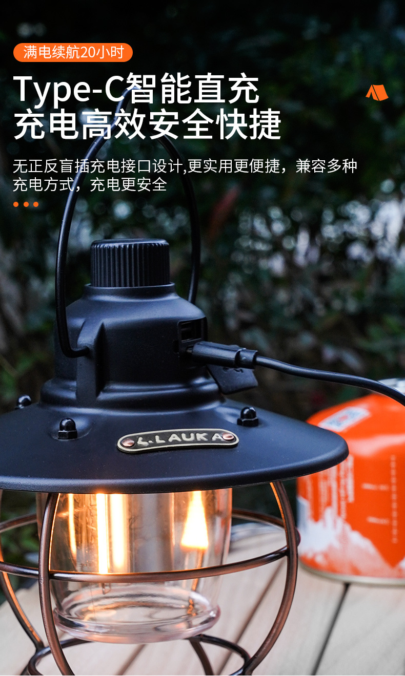 Cross-border outdoor camping lamp, led portable tent lamp, multi-functional charging portable camp lighting, horse lamp, camping lamp pic 13