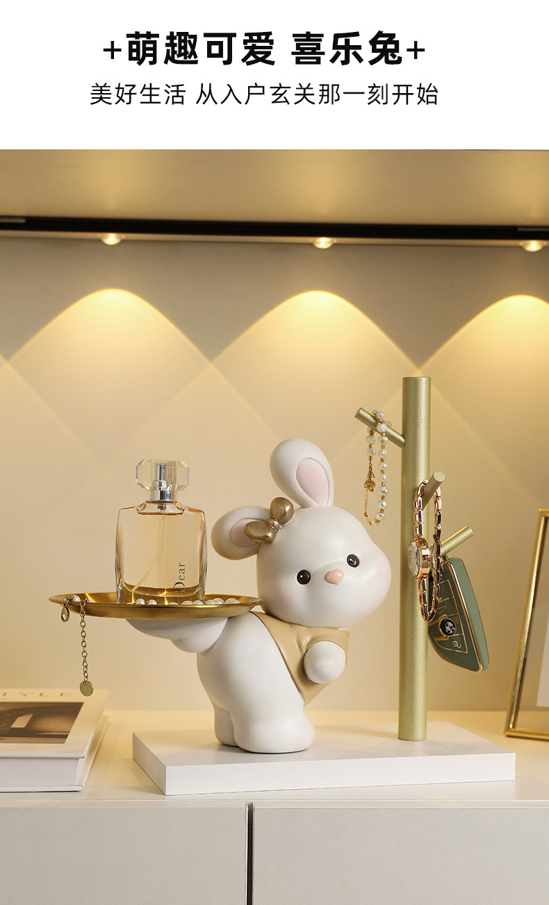 招财猫树脂工艺品收纳礼物家居摆件工厂直销清仓玄关儿童房钥匙架详情11