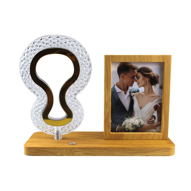 小熊相框台灯跨境热销触摸水晶台灯USB供电三色小夜灯床头摆件详情8