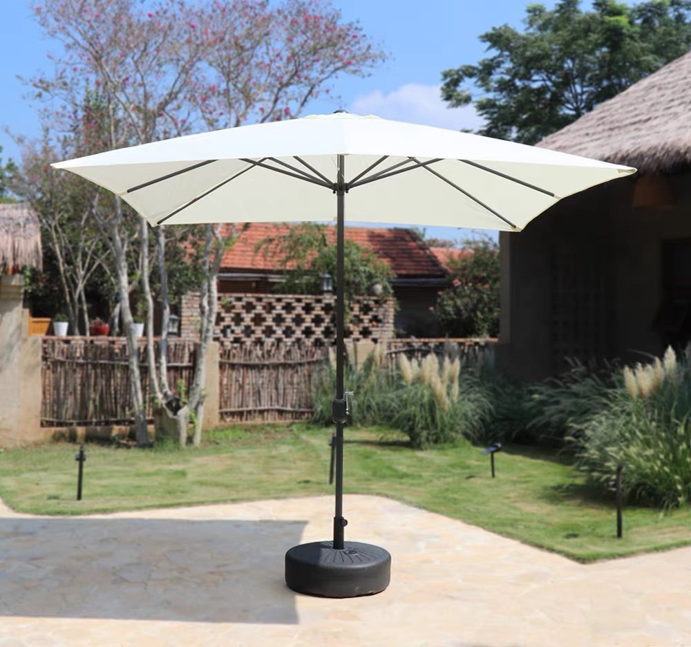 Outdoor sunshade umbrella with rubber base, large umbrella, sun protection and UV protection patio umbrella pic 2
