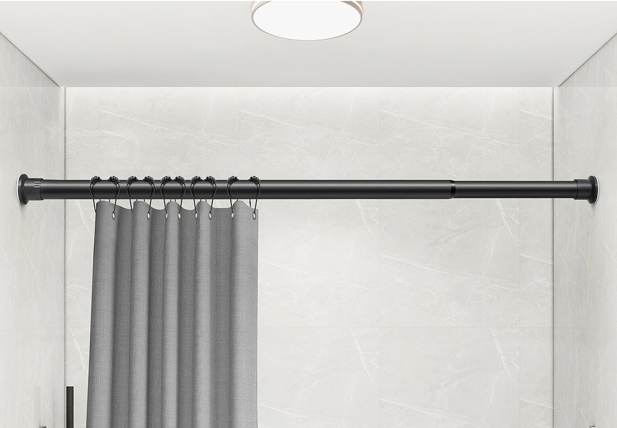 窗帘杆罗马杆整根发货免打孔窗帘滑轨道支架带螺丝配件单杆一体杆详情15