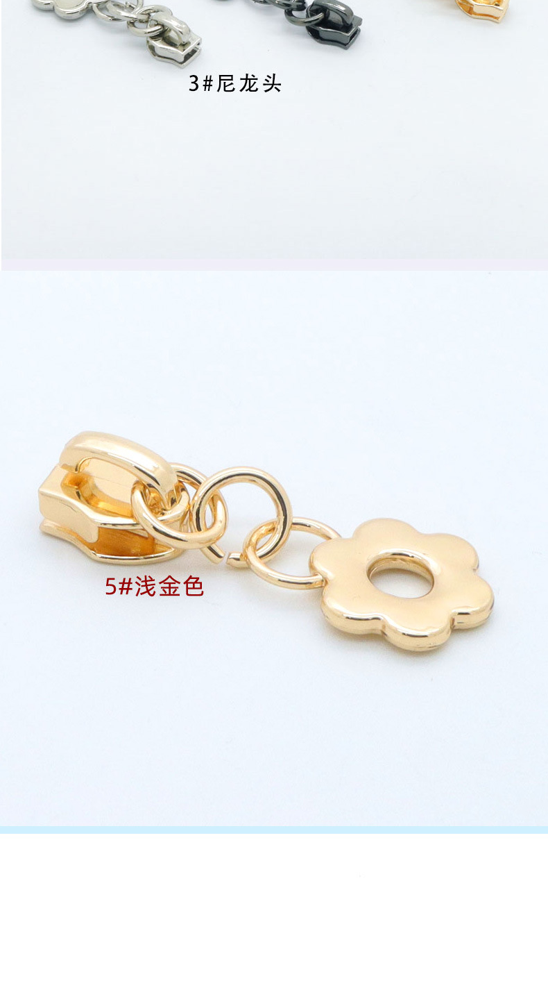 Factory wholesale of 5# and 3# nylon pull heads, plum blossom flower pull pieces, cosmetic bag pull pieces, pendants and other accessories pic 6