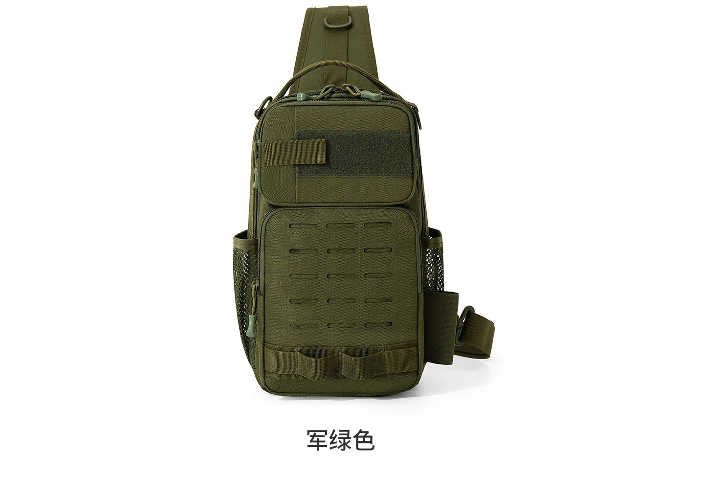 新款激光切割单肩包户外旅行斜挎包运动骑行小包多功能战术弹弓包详情4