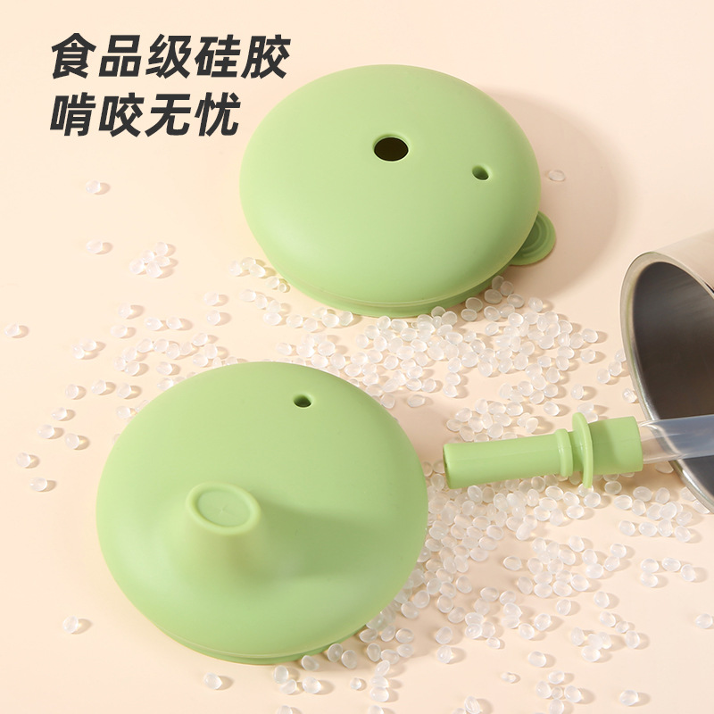 双层304不锈钢儿童吸管杯幼儿园防摔带盖卡通学饮杯宝宝防漏水杯详情30
