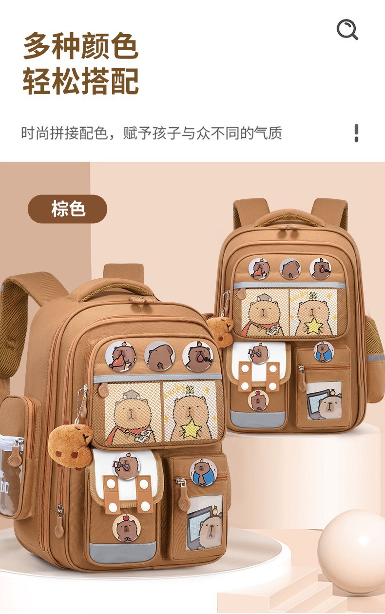 库洛米儿童书包男女孩一二六年级大容量减负护脊6-12岁小学生背包详情13
