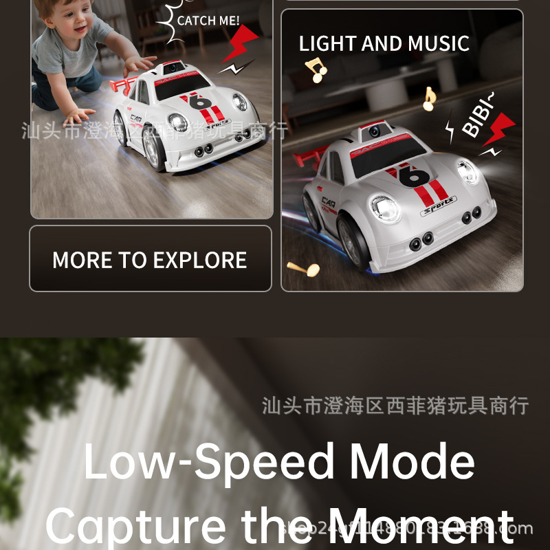 Cross-border remote control MINI car camera and photo cartoon Q-version mini screen control racing drifting C6 remote control car toy pic 28