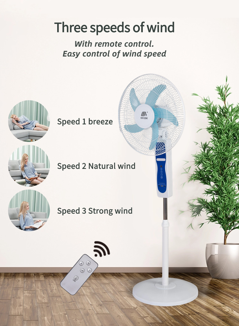 Zhongshan manufacturer cross-border exclusive supply 18-inch solar floor fans with long battery life, strong wind force, camping charging fans and electric fans pic 6