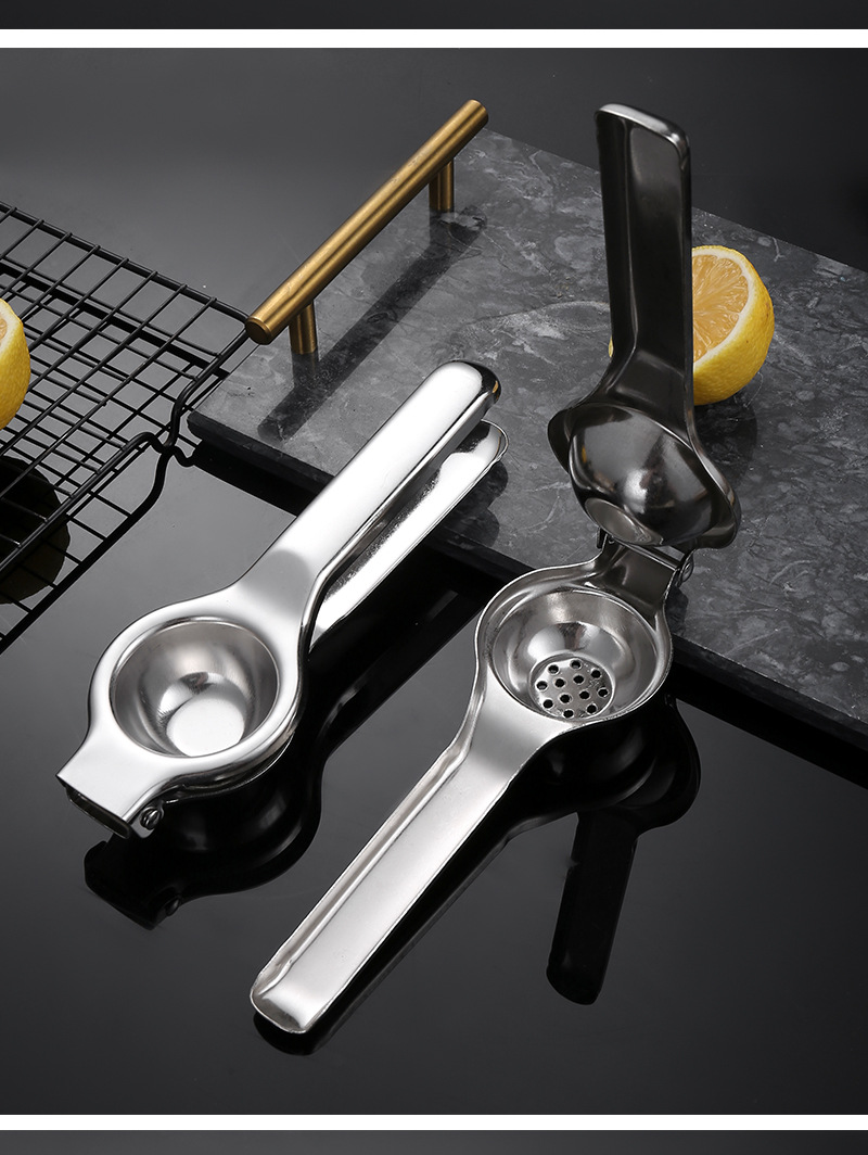 不锈钢柠檬夹子橙汁榨汁挤压汁器橙子压榨果汁榨汁机现榨手动榨汁机家用榨油机果汁定制柠檬榨汁夹详情10