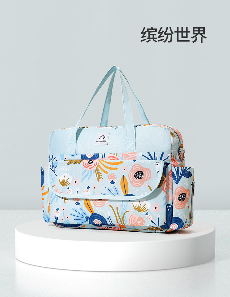 New waterproof large-capacity mom bag, multi-functional bottle storage bag, wear-resistant single-shoulder hand-carry bag for expectant mothers pic 11