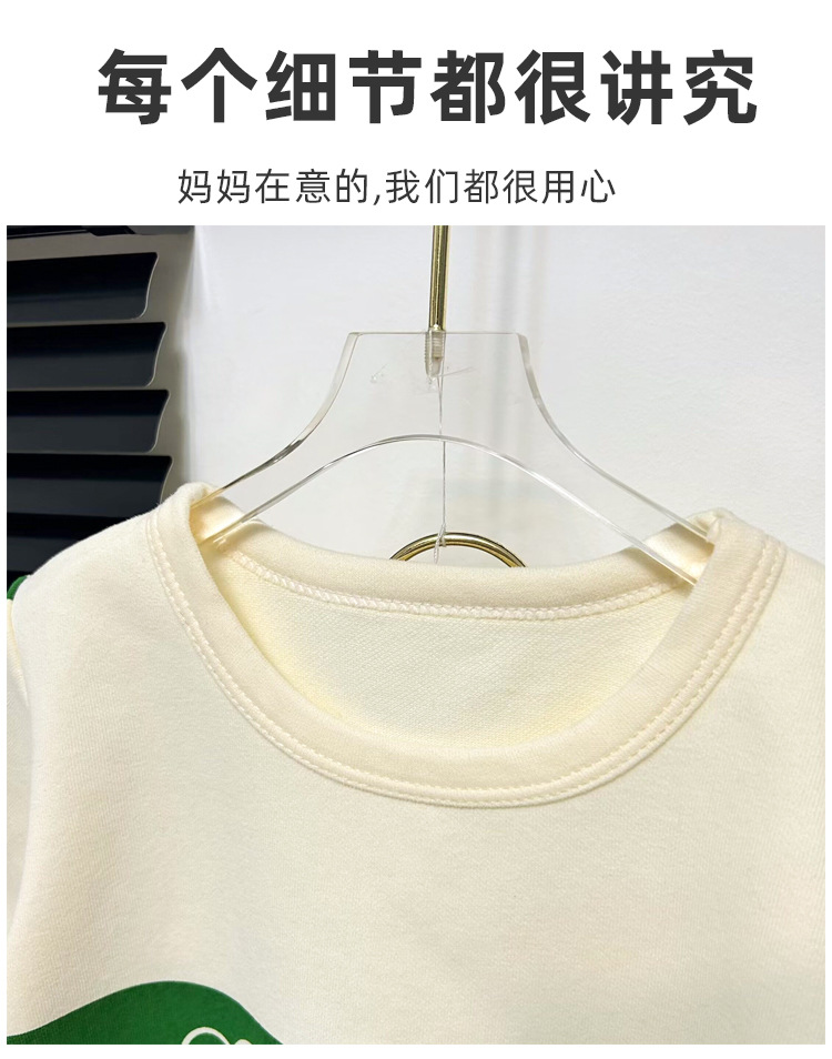 2024新款儿童短袖套装条纹女童男童t桖夏季宝宝婴儿衣服韩版童装详情5