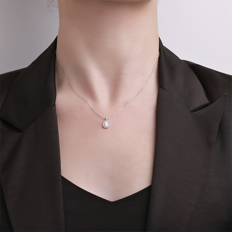 S925 All-silver Swan Kiss Heart Necklace for Women, 26 new style gourd pendant love bouquet necklace pic 36