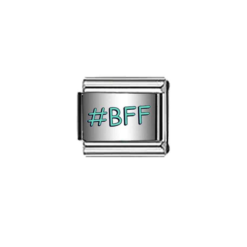 跨境爆品新款原创钛钢手链套装时尚简约个性DIY图案手链饰品批发详情19