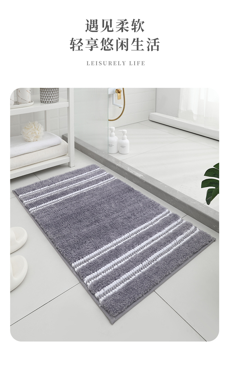 爱丽丝加厚门口地垫卫生间厕所脚垫浴室卧室吸水防滑耐用家用地毯详情13