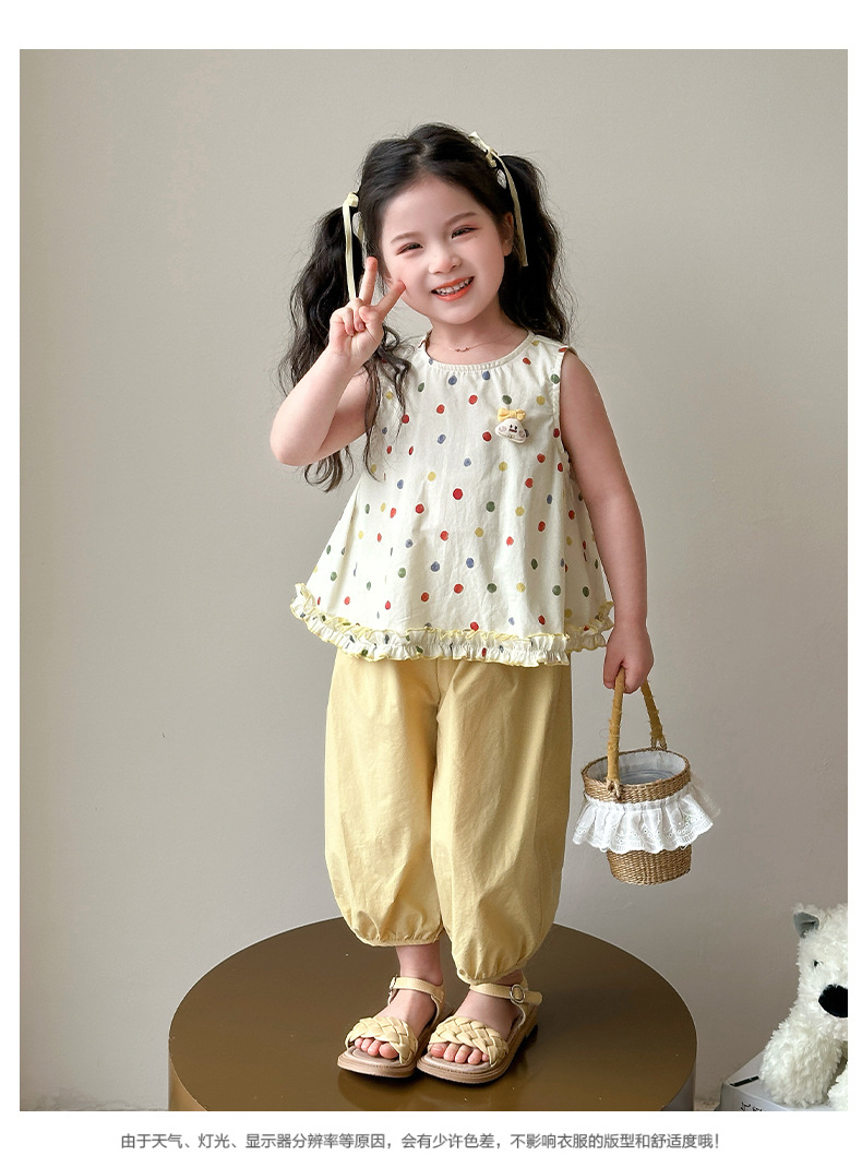 The 2025 new summer set is a thin, fashionable and stylish two-piece summer dress for girls and children pic 14