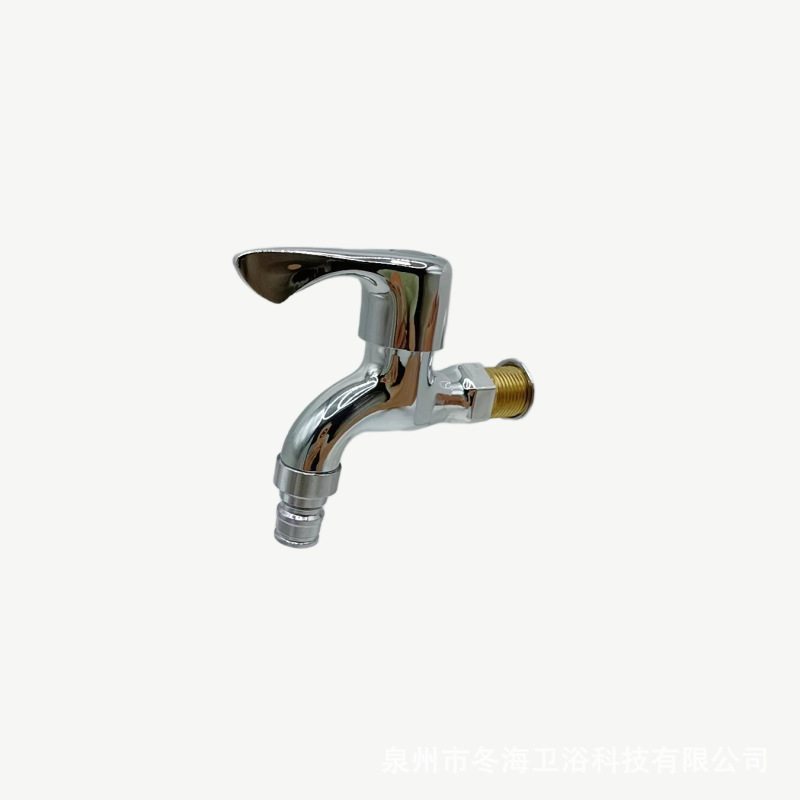 厂家直供电镀塑芯铜色钢牙钢咀阳台拖布池 4分进水快开单冷水龙头详情17