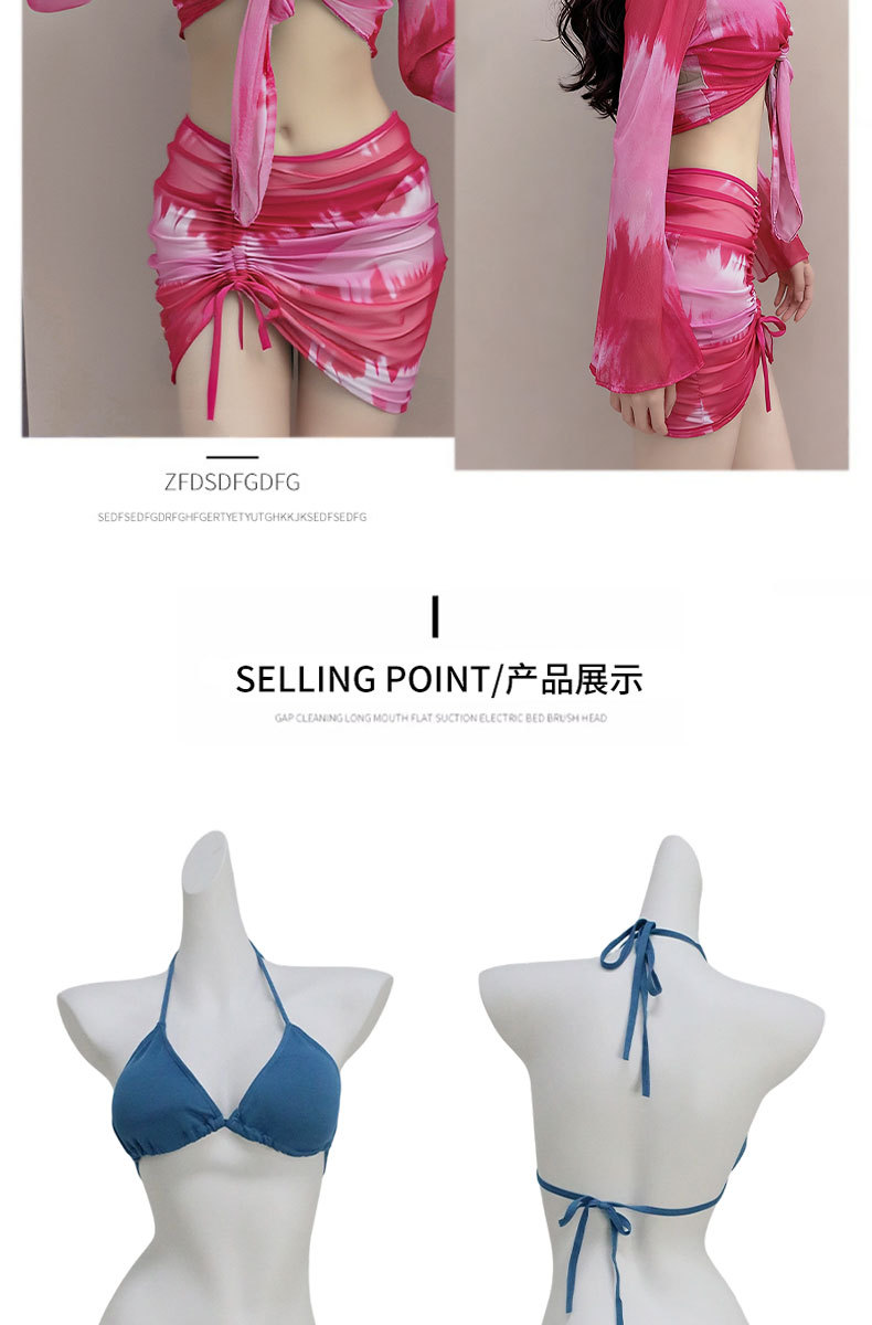 Swimsuit women bikini four-piece set, new conservative long-sleeved, sun protection, slimming, hot spring swimsuit women -107083 pic 10