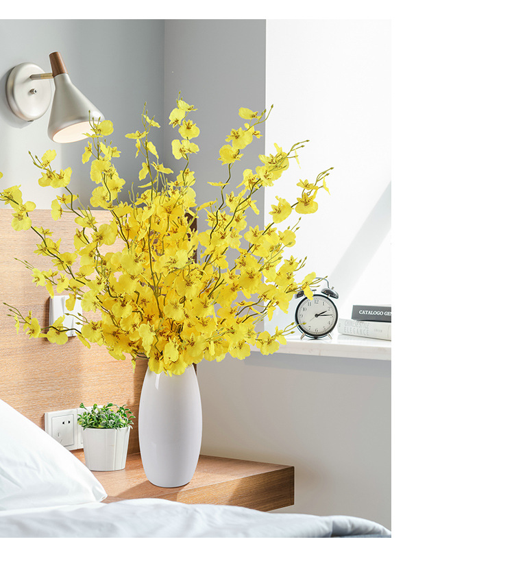 Artificial dancing orchid, Phalaenopsis, silk flowers, living room decoration, dining table, dried flowers, artificial flowers, vases, ornaments, bouquet arrangement pic 8