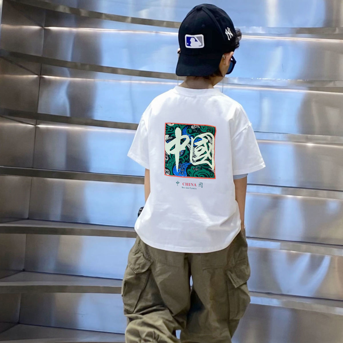 国潮男童短袖t恤纯棉洋气夏季儿童衣服中大童国潮男孩半袖新款夏装潮详情6