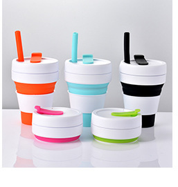 硅胶折叠杯户外旅行运动杯露营跑步便捷咖啡杯伸缩杯随行水杯批发详情2