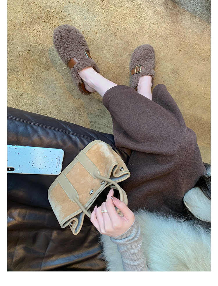 Warm and cozy plush slippers for women, winter home cotton slippers, warm and comfortable, anti-slip thick-soled plush slippers for women pic 26