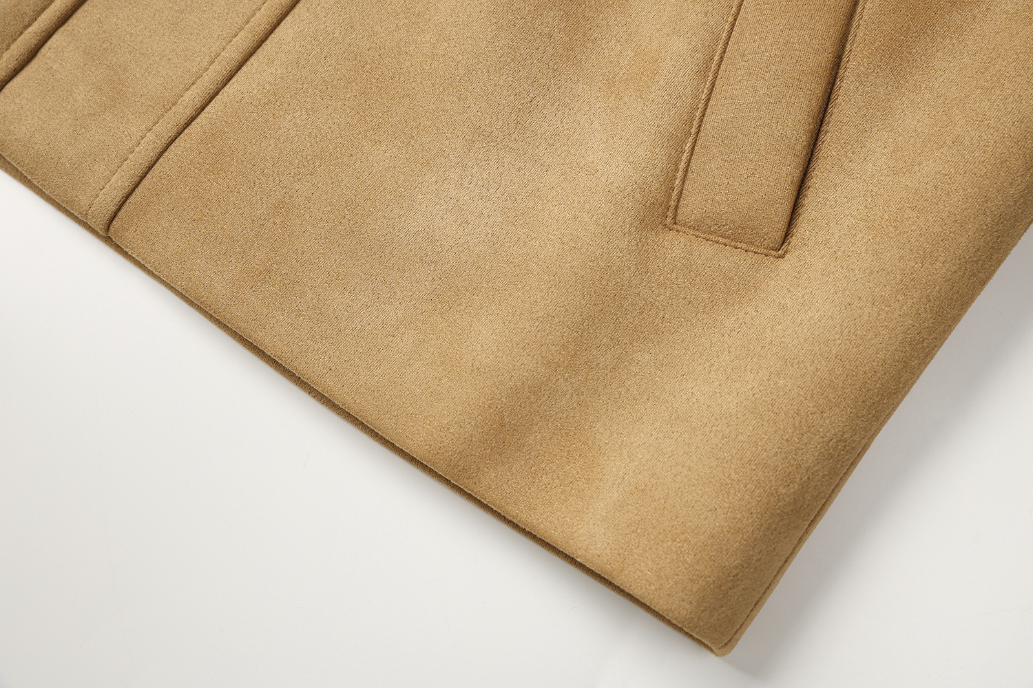 MUYU 卡其色小众设计感麂皮绒夹克女春季新款宽松翻领短外套详情10