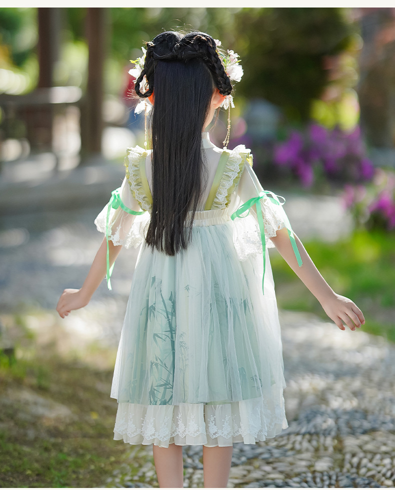 国潮汉服女童春装2025新款连衣裙儿童国风超仙春季唐装中国风童装春款详情14