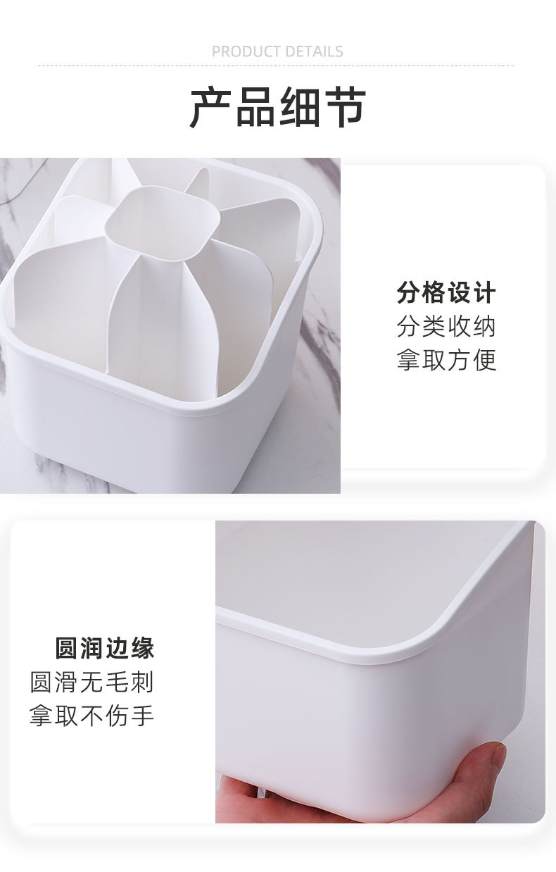 轻奢化妆刷收纳筒带盖旋转口红架眉笔眼线笔刷桶化妆品收纳盒桌面详情20