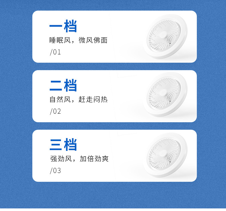 led fan light, crystal 360° oscillating E27 household three-color ceiling fan light, remote control adjustment, bedroom fan light pic 17