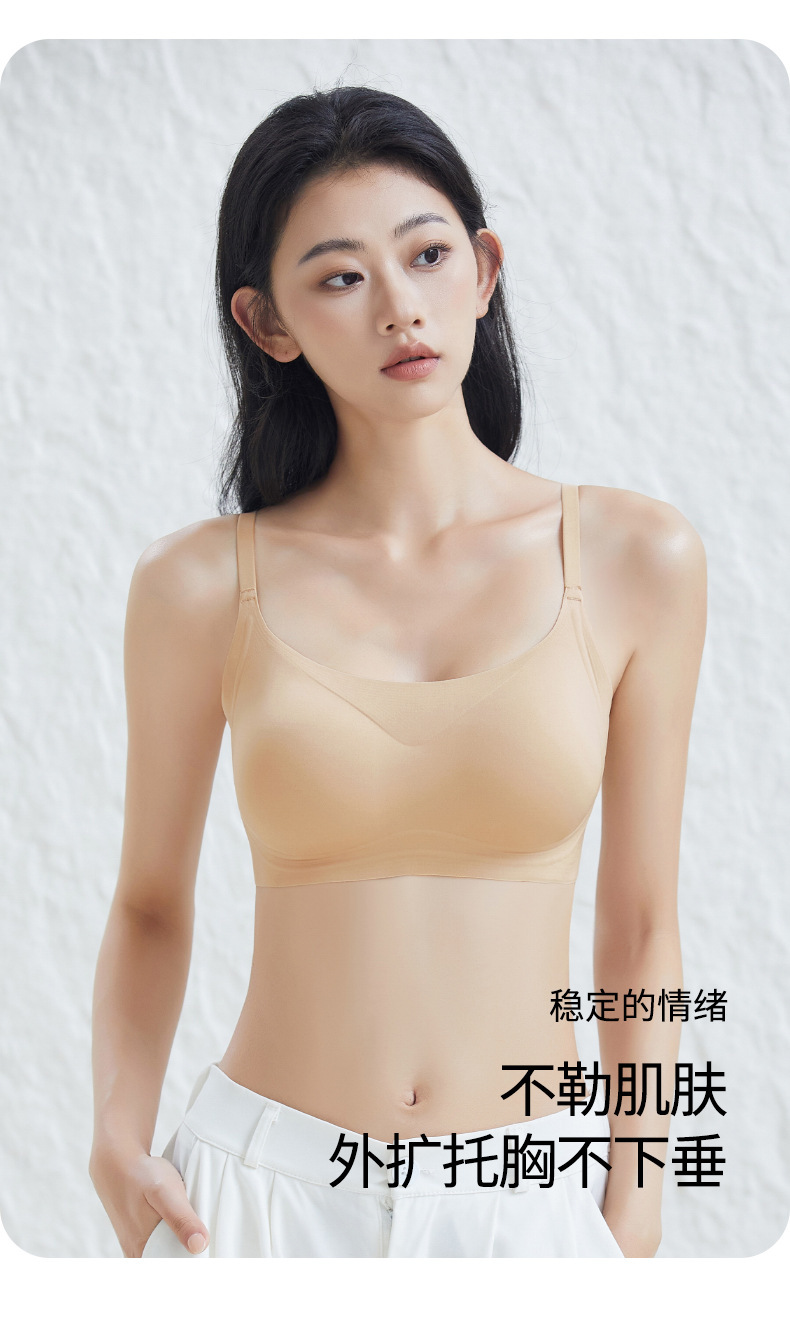 小胸显大漫画胸外扩粉底液内衣女聚拢透气裸感舒适隐形无钢圈文胸详情12