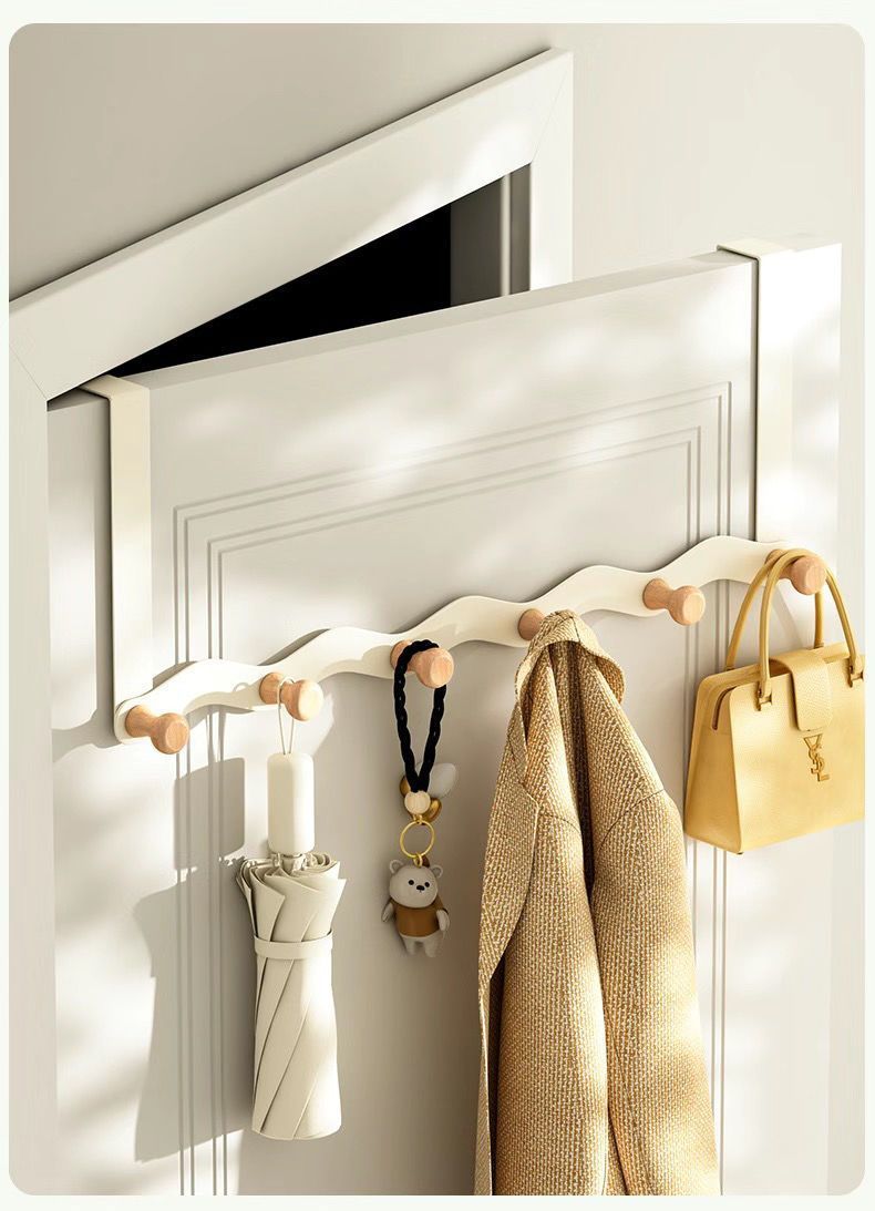 New door rear hook storage clothes hook, bedroom no-drilling wonder, wall-mounted simple style decorative hook pic 14