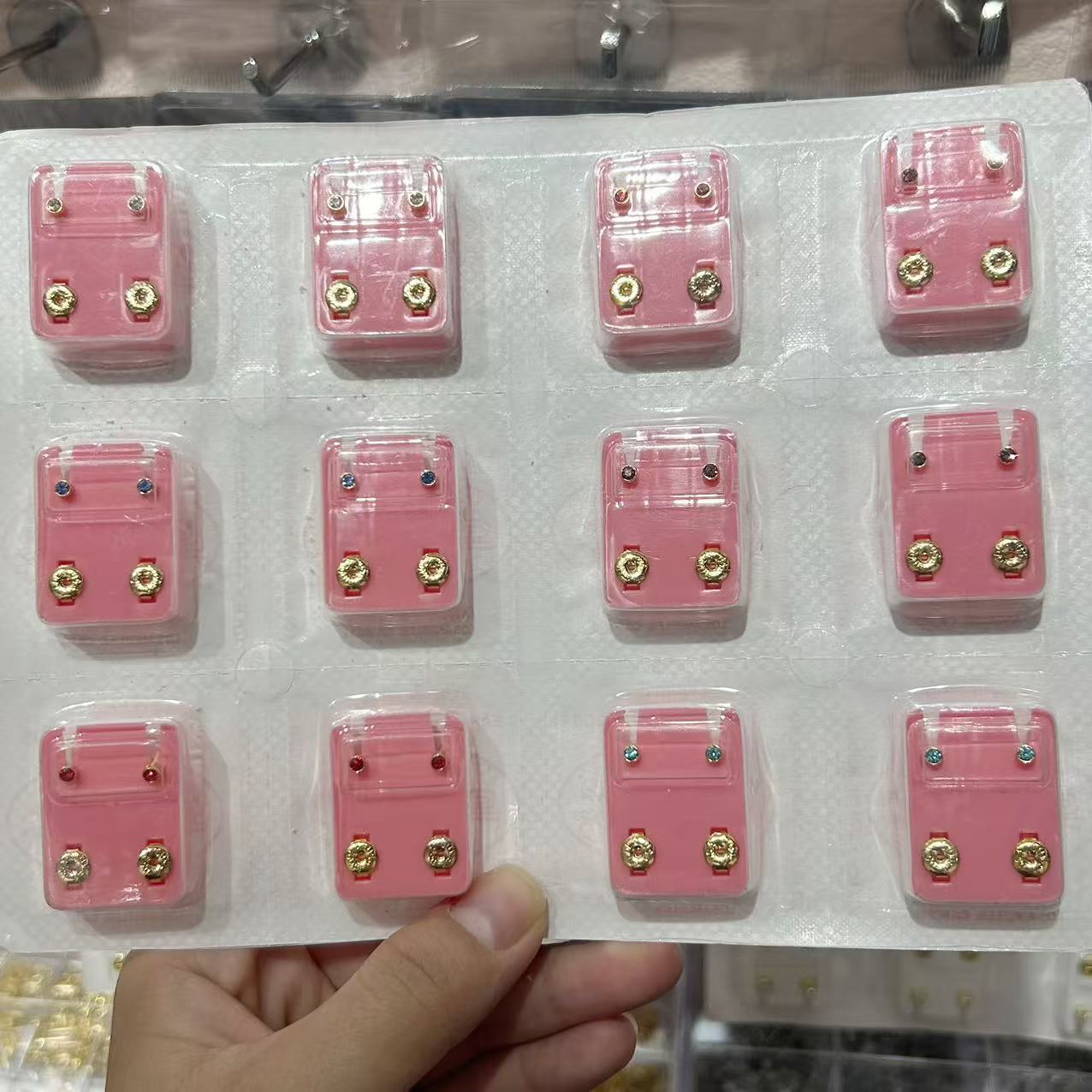 316医用不锈钢镶钻打耳洞专用耳钉穿耳洞穿耳眼耳针跨境批发外贸详情7