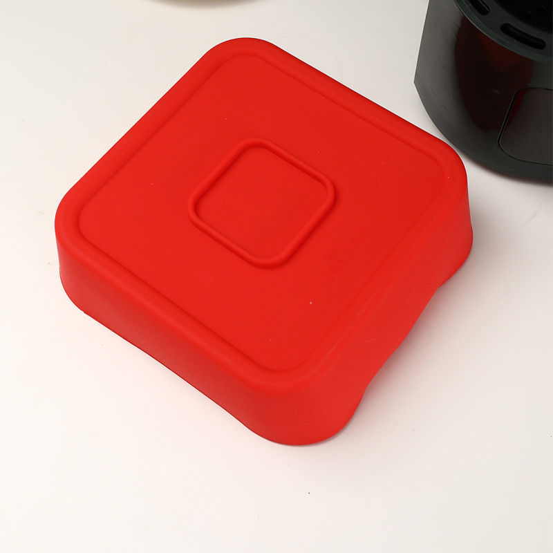 Air fryer silicone baking tray, food-grade oil-proof and draining pad, home baking cake mold, high-temperature resistant, thickened large size pic 2