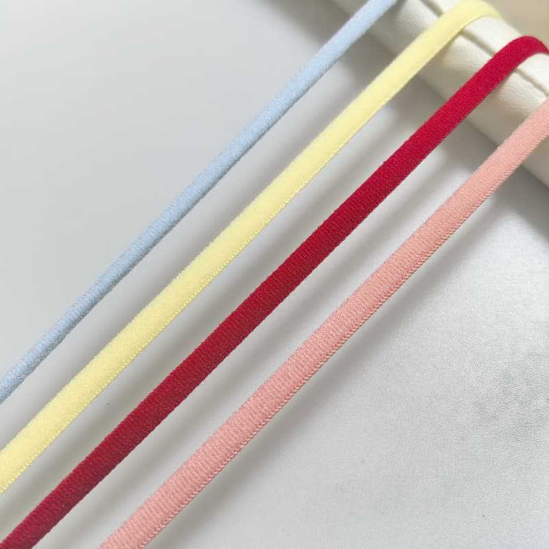 0.5 semi-circular flat elastic oil core band, beautiful back elastic band, shoelace elastic rope, bra bra strap, lifting elastic pic 5