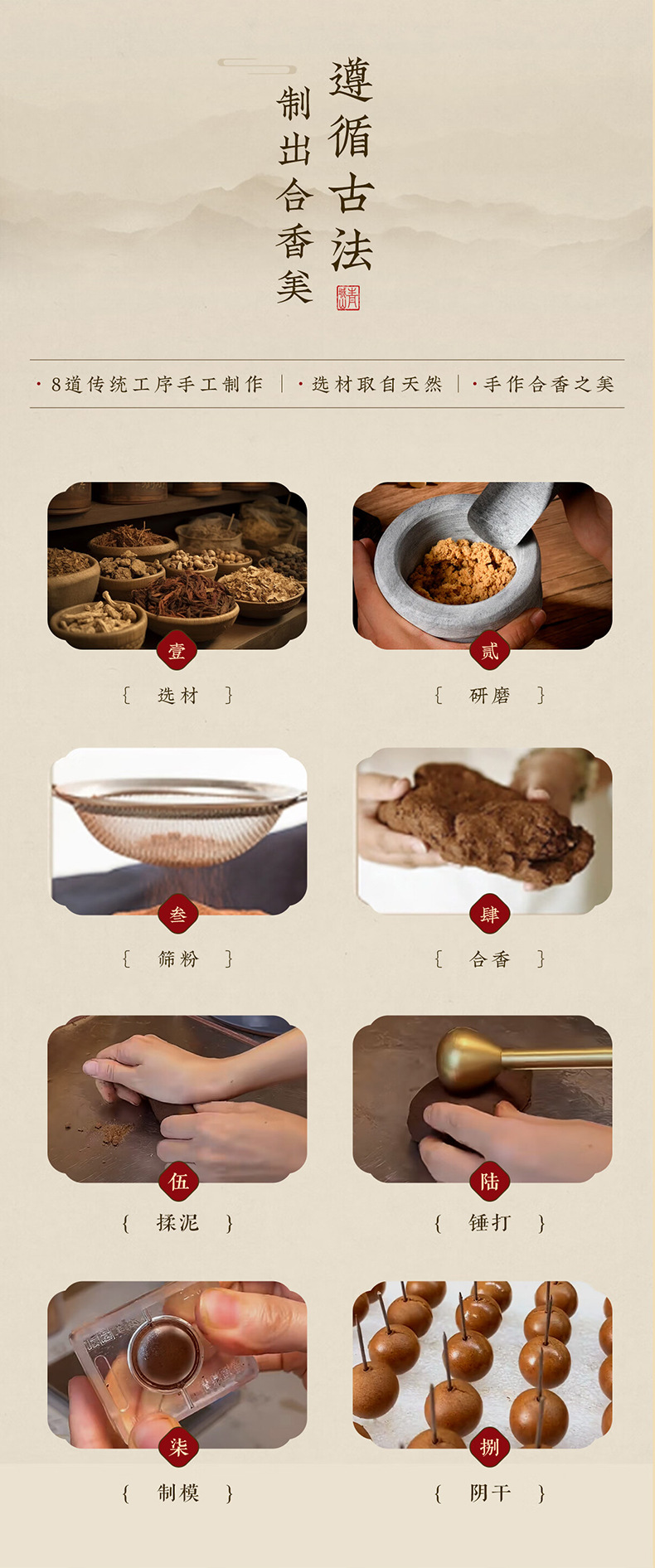 Natural herbal incense materials are selling well. The same style of incense bead jewelry, natural medicinal incense bead Thangka bracelet, gift, cultural play and Buddhist prayer beads pic 5