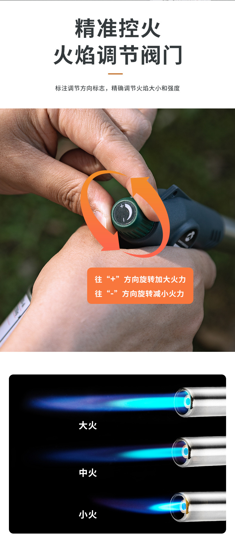 Koman MT-2913 Camping charcoal Outdoor Barbecue and Baking Inverted igniter Portable card-type spray gun pic 8