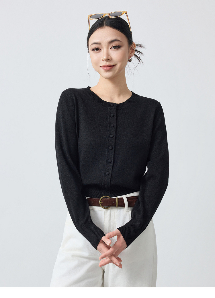 墨麦客女装气质通勤针织开衫女2026春季新款羊毛混纺外套女10175.详情41