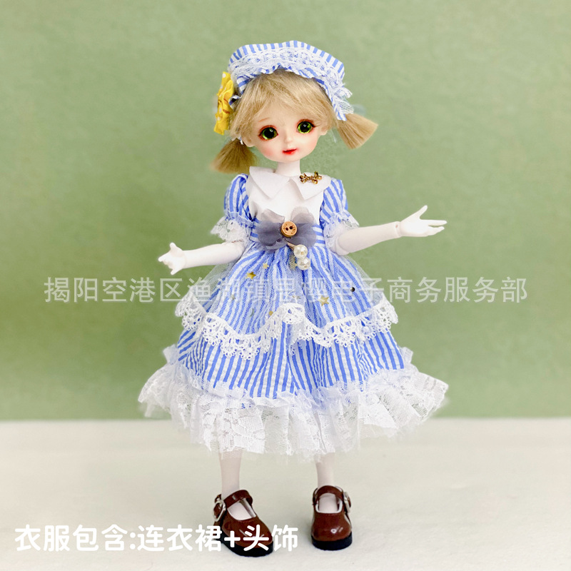 6分bjd娃娃换装衣服洛丽塔套装30厘米洋娃娃裙子连衣裙制服女仆装详情24