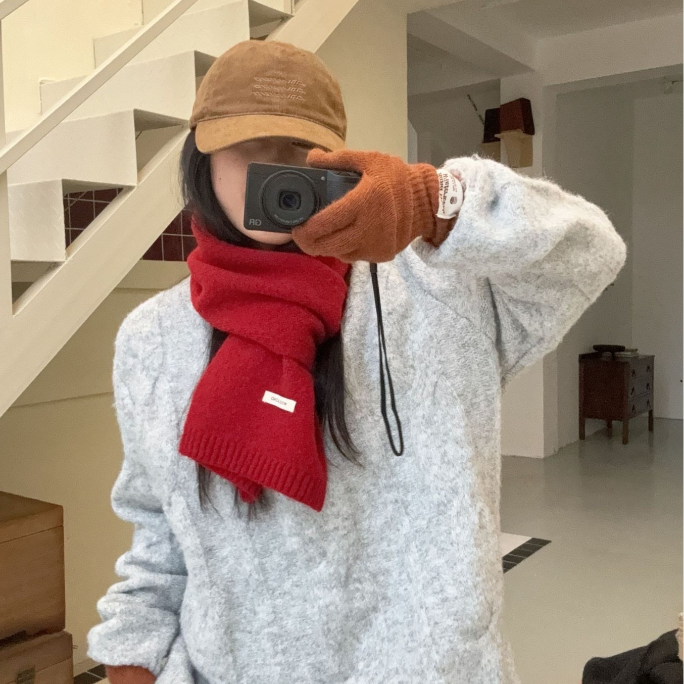 Solid-color wool blend scarf for women, autumn and winter, knitted woolen, warm, Korean-style, versatile, fashionable, fresh and sweet neck pic 26